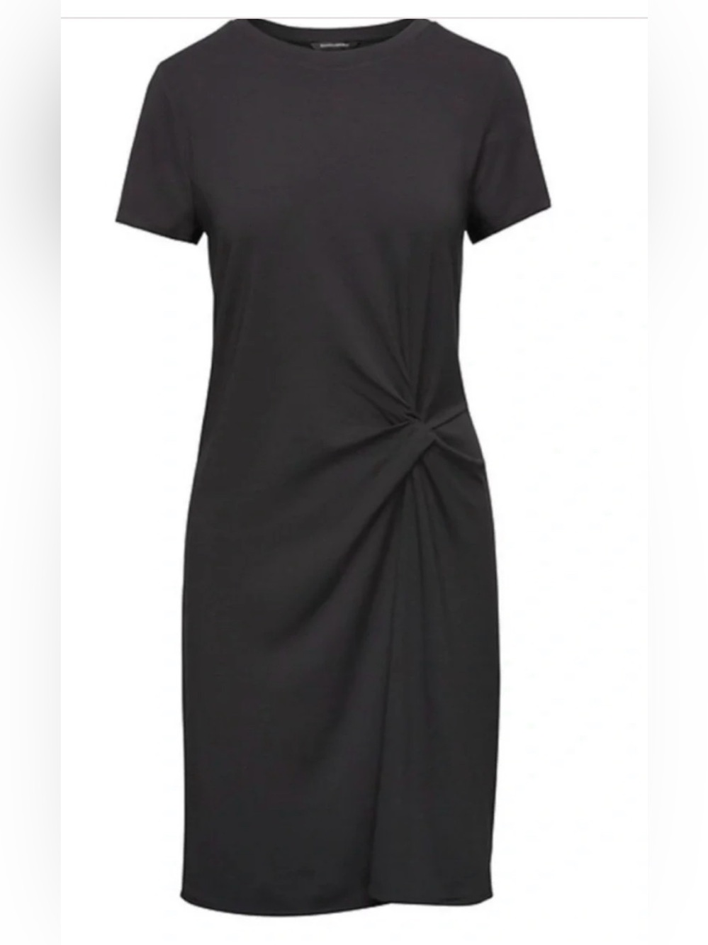 Banana Republic Black Midi Dress with Side Knot